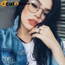 Новые дизайнерские женские очки оправы для оптики из металлического круглого стекла es оправа с прозрачными линзами очки для глаз черный серебристый золотой глаз, стекло с коробкой