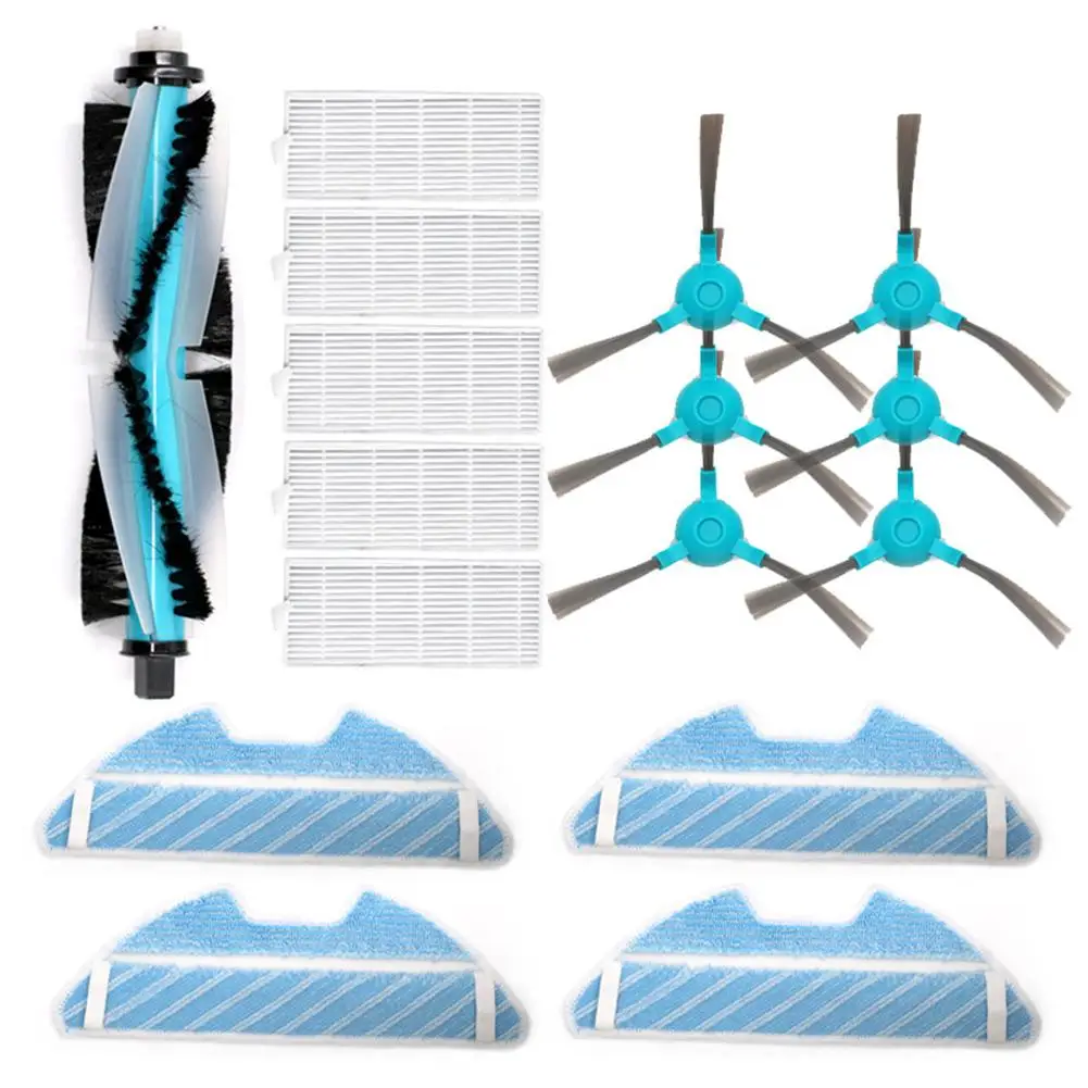 

Adoolla Filter/Side Brush/Mop Pad/Main Brush for Conga 1290 1390 Robotic Vacuum Cleaner Spare Parts