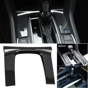 

Pro Carbon Fiber Style Gear Shift Panel Cover Trim For Honda Civic Sedan 16-18