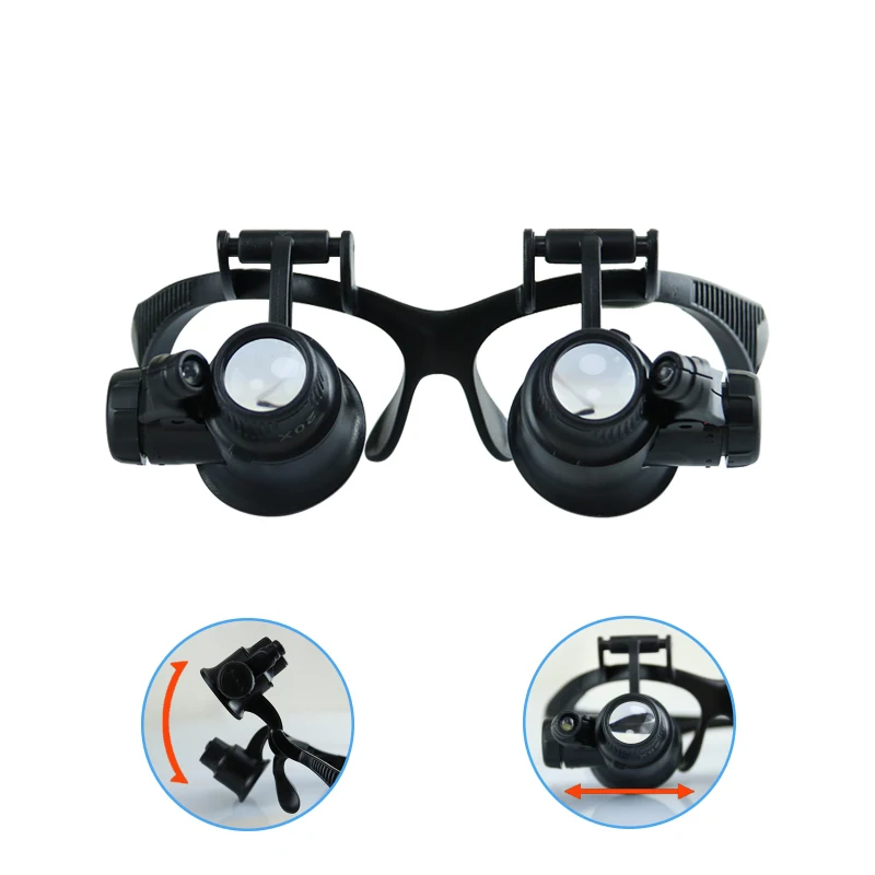Electronic Jewelry Tools Repair LED Lights Loupes Magnifier Glasses Timepieces