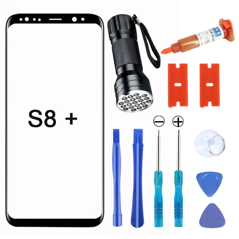 Замена переднего стекла для samsung Galaxy S8 SM-G950 + SM-G955 инструмент замены стеклянного