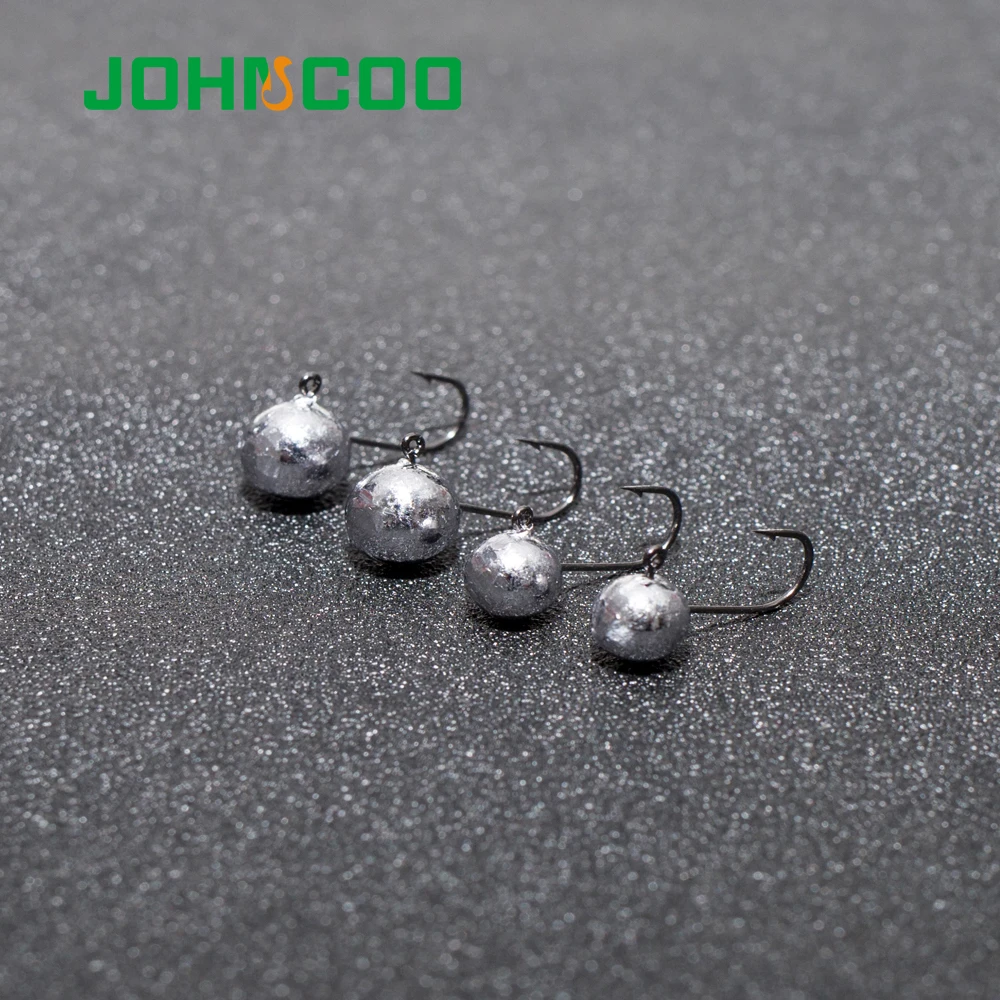 JOHNCOO, 10 шт., крючок-джиг, крючок-Рокфиш, 1 г, 1,5 г, 2 г, 3 г, 5 г, рыболовный крючок, мягкий червячный крючок-джиг, свинцовый крючок
