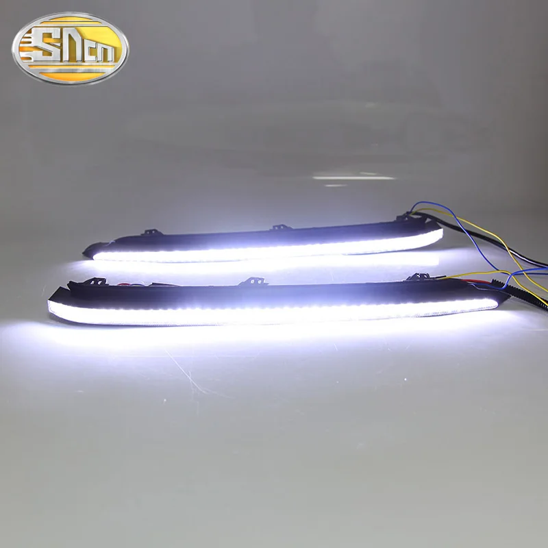 2PCS LED Daytime Running Light For Mazda 6 2020 2021 Dynamic Yellow Turn Signal Waterproof 12V Car DRL Fog Lamp Decoration