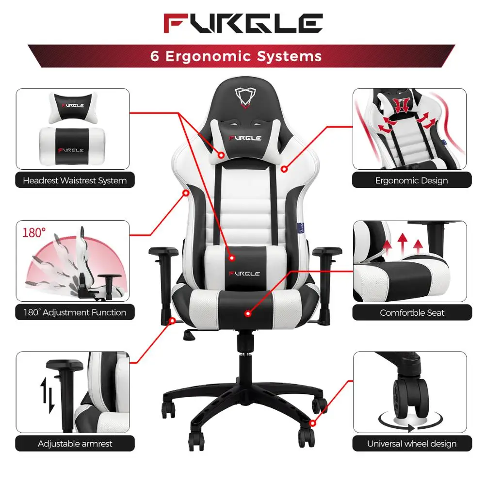 Furgle Pro игровое кресло Безопасный и долговечное офисное эргономичный кожаное