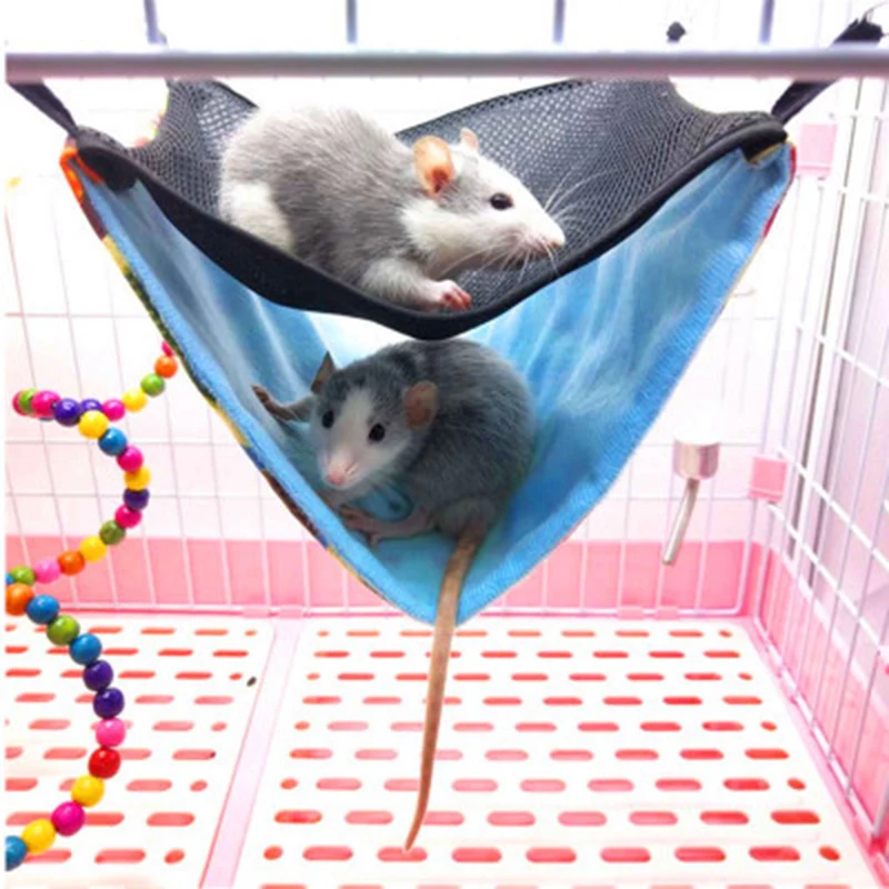 Двойной Слои Pet крыса, хомяк гамак для попугай клетка для кролика висит теплые BedSwing игрушка Мышь домик для крыс клетка подвесной качающийся играть