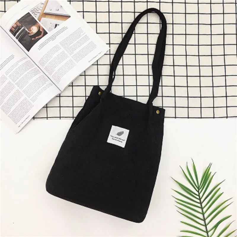 

HEFLASHOR Women Solid Corduroy Shoulder Bags Shopping Bag Tote Package Crossbody Bags Purses Casual Handbag For Women Bookbags
