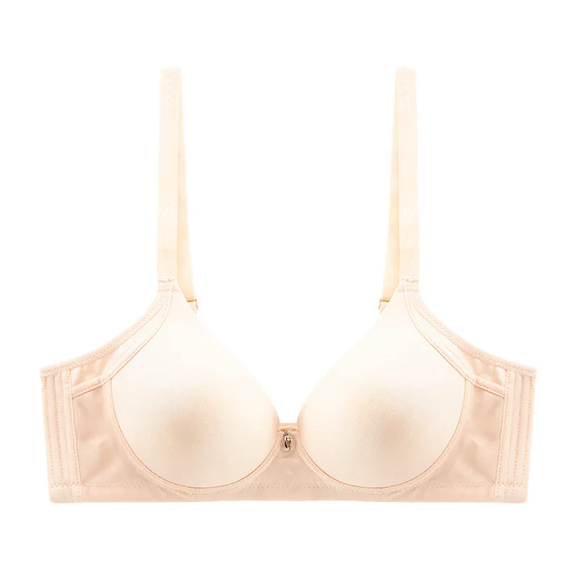 Solid Color Bras For Women Wire Free Push Up Seamless Soft Bra Three Breasted Sexy Lingerie Comfort Breathable Bralette B Cup - Цвет: Color  5