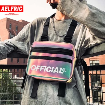 

Aelfric Reflective Chest Bag Men Women 2019 Fashion Streetwear Multi-function Vest Function Tactical Chest Rig Waist Bag Packs