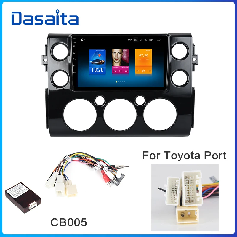 Dasaita 10," ips Экран Android 9,0 автомобильный стерео для Toyota FJ Cruiser 2007 2013 радио gps Bluetooth Autostereo - Цвет: Black -CB005