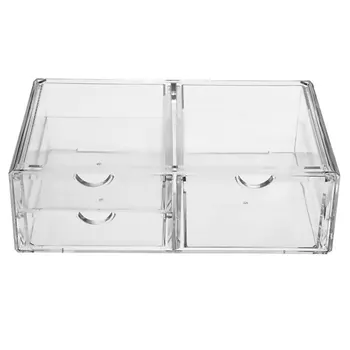 

Drawer Makeup Storage Box Transparent Drawer Jewelry Storage Box Cosmetics Container White
