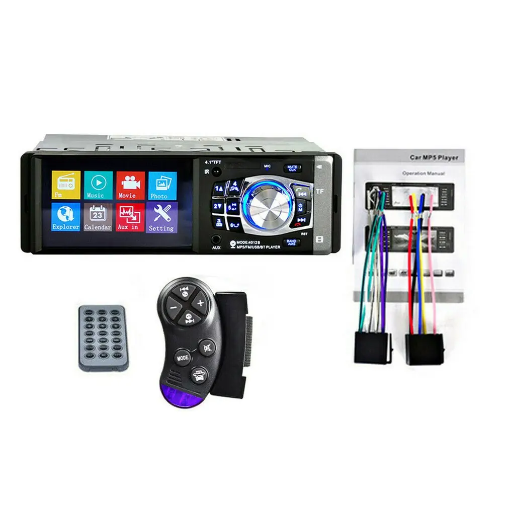 Автомагнитола 4 1 дюйма HD радио стерео беспроводная mp4 плеер DIN AUX 2 USB FM AM