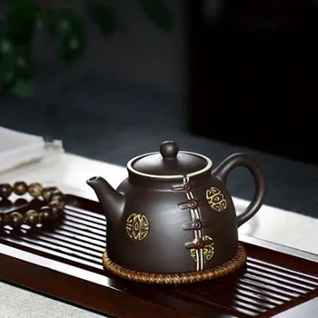 

Tang Suit Purple Sand Teapot Raw Ore Black Mud Handmade Household Teapot