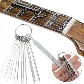 

13 String Saw Rods Guitar Bridge Pin Hole Tool Saw Rods Filing Set Guitar Frets Nut Slotting Bass String Groove Slot