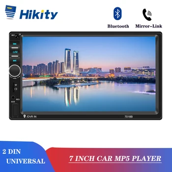 

Hikity 2 Din Car Radio Autoradio 7" Car Multimedia MP5 Player Bluetooth FM Auto Radio Support Mirror-Link Rear View Camera