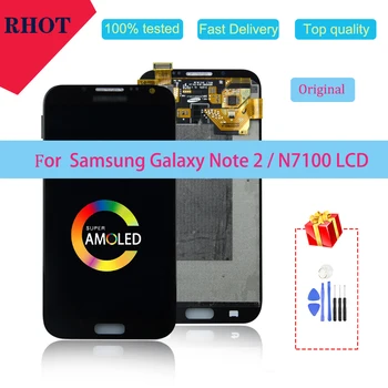 

100% tested original AMOLED 5.5" Note 2 LCD screen for Samsung Galaxy Note 2 N7100 N7105 LCD touch screen digitizer assembly