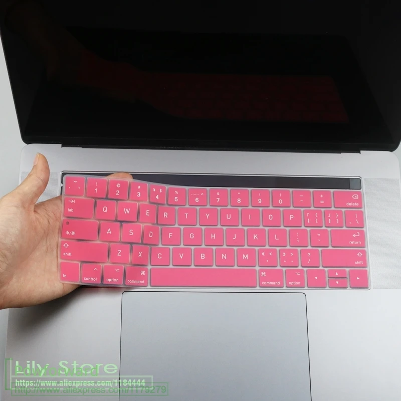 Крышка клавиатуры силиконовые серьги для Macbook Pro 13,3 ''& Pro 15,4'' с сенсорной панелью Версия США A1706 A1707 A1989 A1990