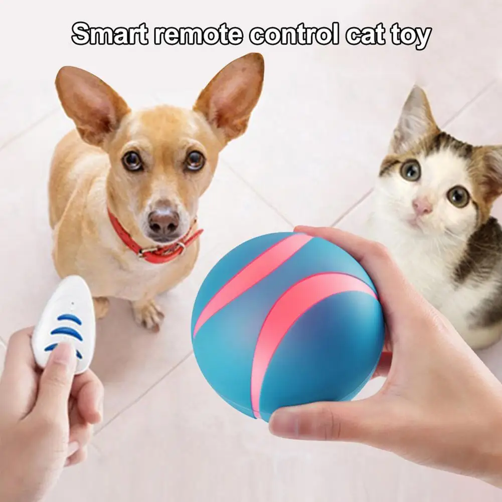 Improved Remote Control Cat Toys Usb Electric Pet Interactive Ball Led