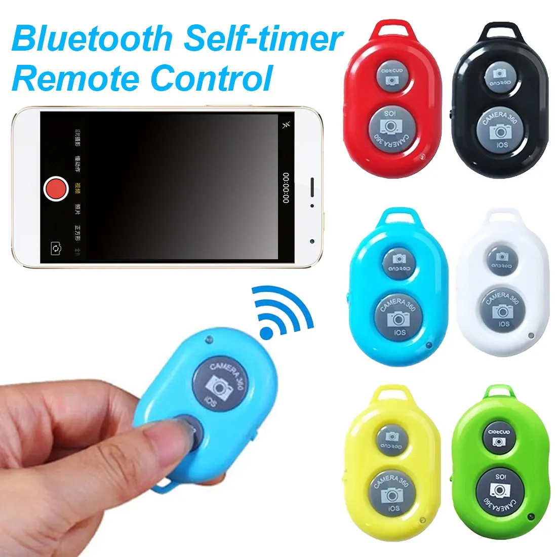 Беспроводной Bluetooth пульт дистанционного спуска затвора камеры селфи Автоспуск