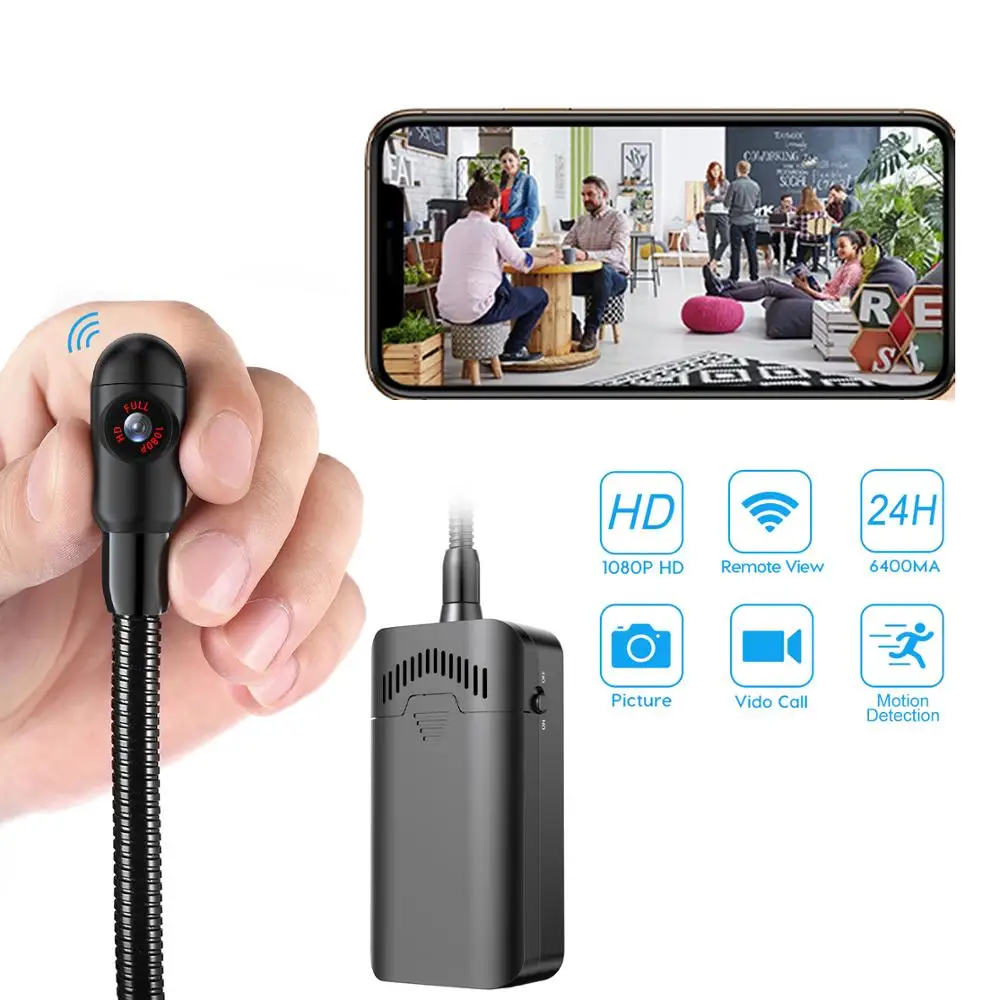 Câmera de Monitoramento Câmera sem Fio com Wifi Noturna e Detector de Movimento Hfd de Segurança com Visão Remoto Secret Micro Espia 4k - Image 3