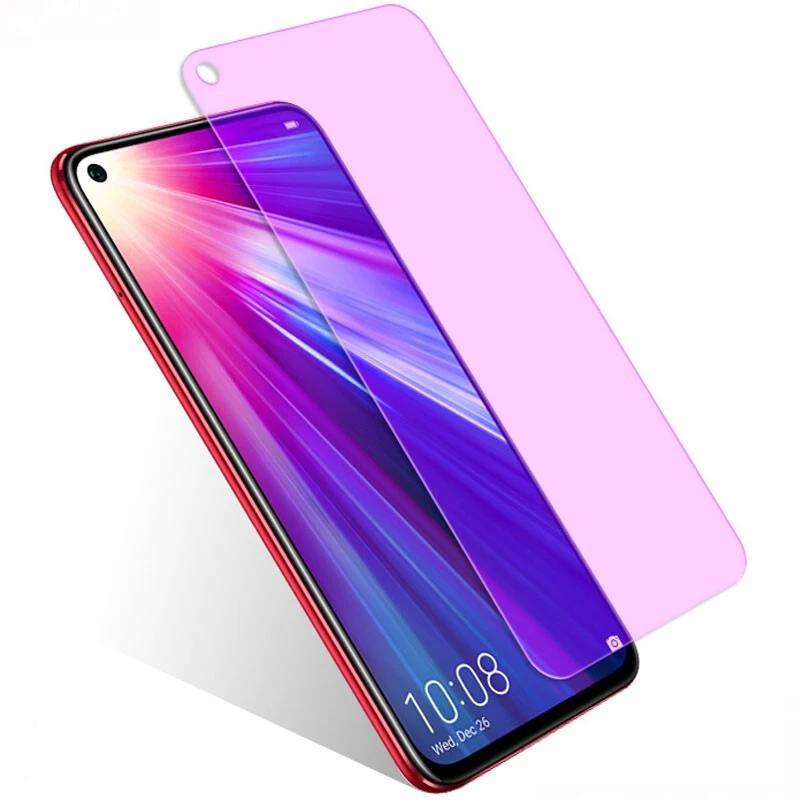 Для huawei Honor 20 Pro 20S 20i 10 Lite 10i Play 3 View 20 Note 10 Magic 2 Защитная пленка из синего закаленного стекла
