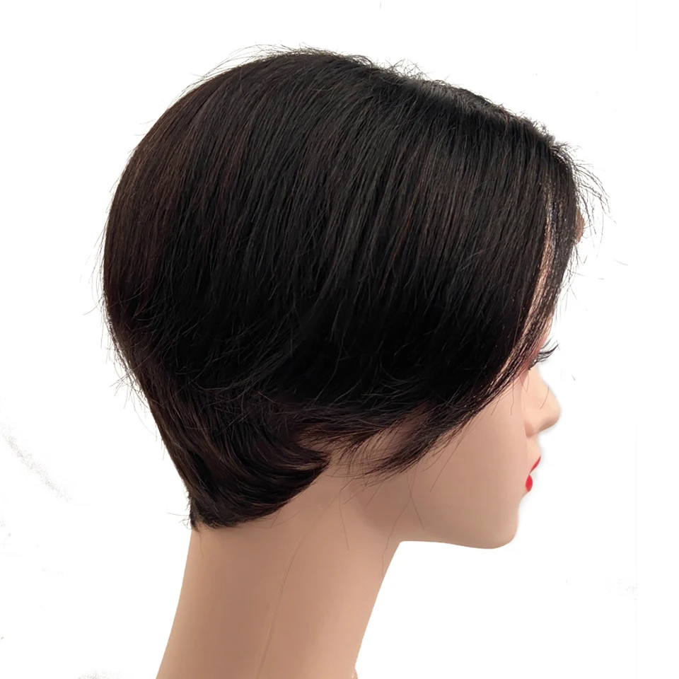 Pixie Cut Wig Part Bob Lace Front Wig Brazilian Straight Human Hair Wigs 150% Density Remy Short Human Hair Wigs Yepei