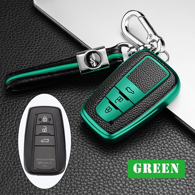 

Soft TPU car key case cover For Toyota Camry Prado 2017 2018 2019 CHR Prius Corolla RAV4