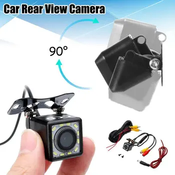 

12 Lights Plug-In Square Reversing Camera Car Night Vision Waterproof Reversing Image Rear View Wide-Angle Reversing Camera