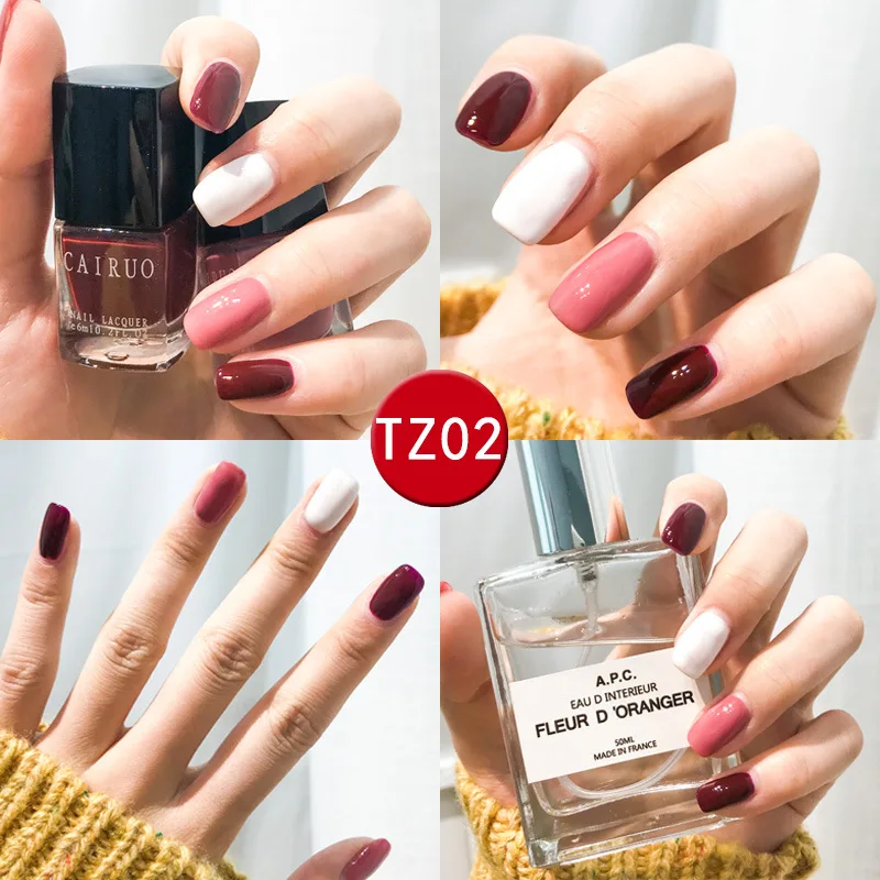 3 Bottles set Peel Off Nail Polish 6ml Water based Pure Nude Silver Color Varnish Lacquer 5