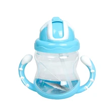 230 мл детские бутылочки детские чашки Детские тренировочные чашки милая детская питьевая вода соломенная ручка бутылочка для кормления