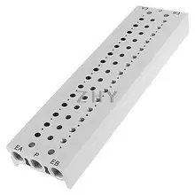 Прямоугольный алюминиевый блок коллектора Соленоидный клапан основание 15 станций