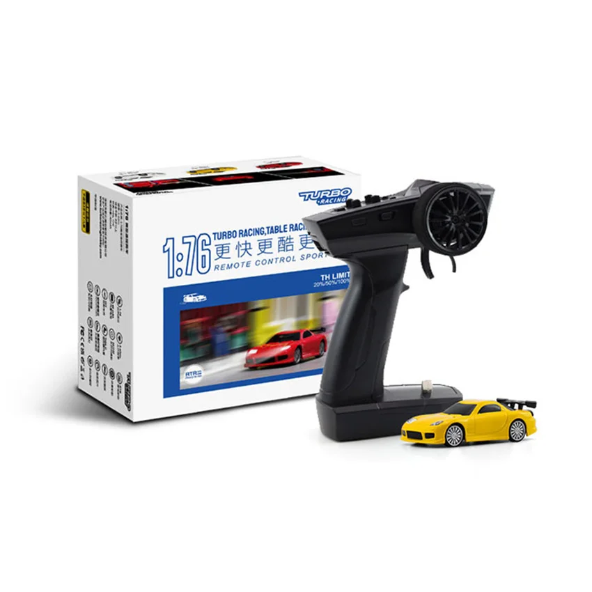 Спортивный мини-автомобиль с дистанционным управлением Turbo 1:76/гоночный