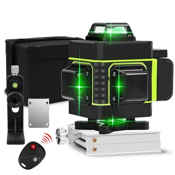 

16 Lines 4D Laser Level Green Line Cross Horizon Vertical Self-Leveling Beam Laser Level High Precision Wall Sticking Instrument