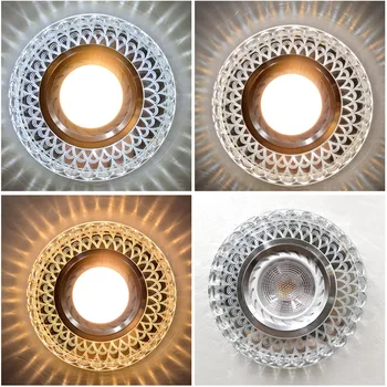 

Chrome Color H-quality Crystal Downlight With LED Light Source Recessed gu 10 Spot Lighting for Kitchen Living room, bedroom,