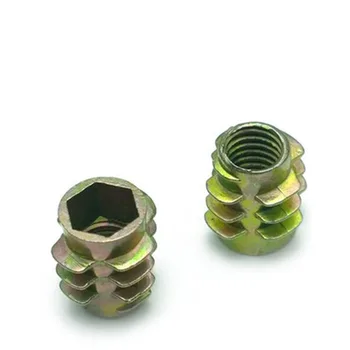 

M4 M5 M6 Furniture Nut Hex socket Inside & outside Thread Embedded Nuts Zinc Alloy
