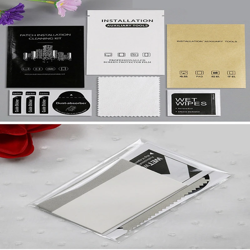 Tempered Glass Phone Screen Camera Lens Dust Removal Dry Wet Paper Cleaning Cloth Wipes Paper Tools Set Alcohol Pack On iphone X