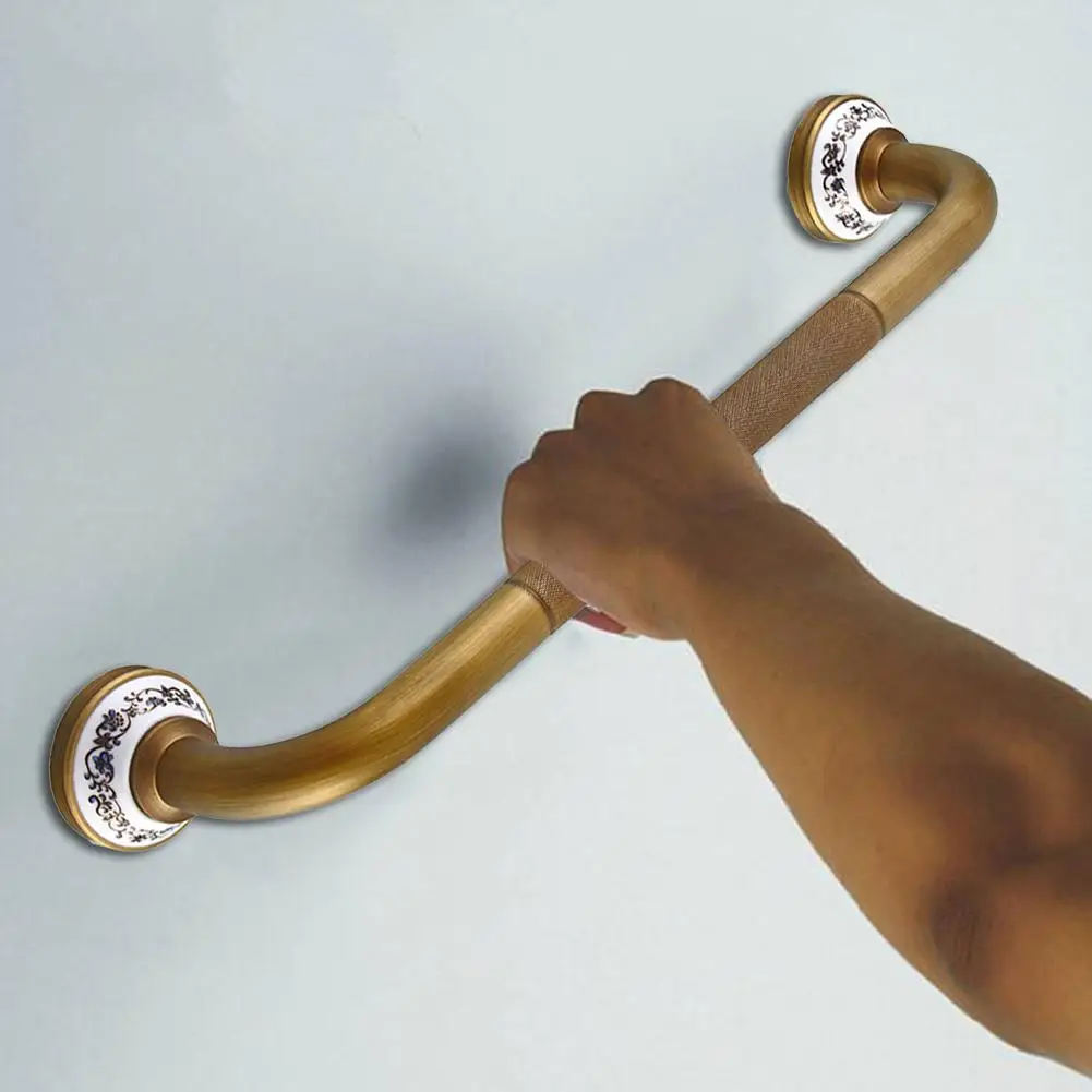 

Brass Grab Bar Balance Handrail Shower Assist Bathroom Mounted Safety Hand Wall Mount For Handicap Bath Handle Elderly Disabled