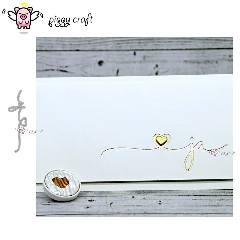 Свинья для рукоделия металлические высечки формы Ja письмо украшения записки
