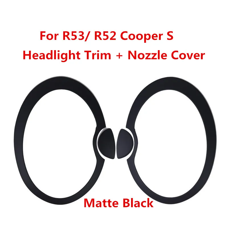 Матовый черный Автомобильный молдинг для фары Накладка кольца наклейки для Mini Cooper R50 R52 R53 внешний стиль