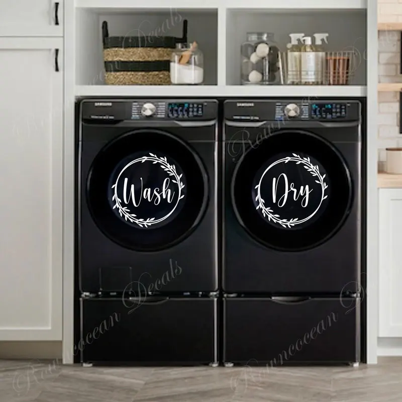 Home & Living Wall Decals & Murals Home Décor Farmhouse Washer Dryer