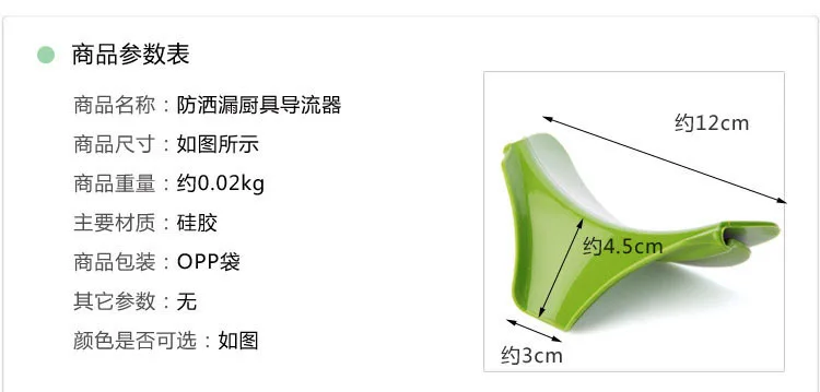 Kitchen Only Anti-Spill And Leak Cookware round Mouth Edge Fluid Director Liquid Deflector Mouth Pour Soup Kitchen Small Tools