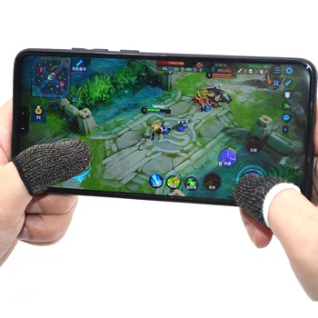 Breathable Game Controller Finger Cover 1 Pair Sweat Proof Gaming Finger Gloves Non-Scratch Touch Finger Sleeve 1