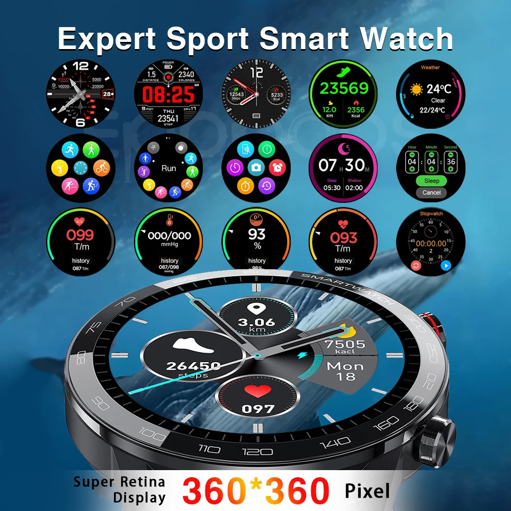 US $37.84 DIY watchfaces Smart Watch 360360 HD IPS screen Smartwatch ECG IP68 Fitness Tracker expert sport Smart watch for men women