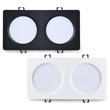 

Dimmable Embedded double head led panel light 10w 14w 24w 36w LED downlight SMD5730 Warm /day white indoor lighting