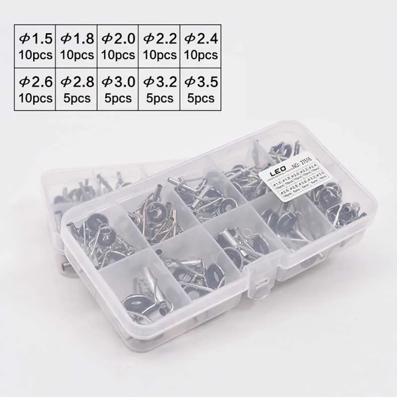 

Stainless Steel Fishing Rod Guide Plus Ceramic Eye Ring Fishing Gear Set