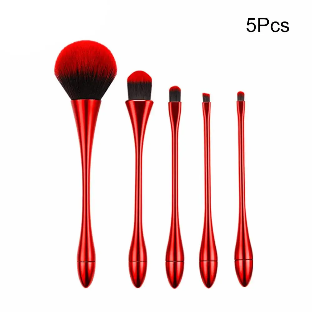 

5Pcs Powder Foundation Brush Makeup Brushes Set Professional Cosmetics Brushes Eye Shadow Lip Brushes Face Beauty Makeup Tool