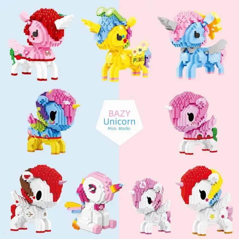 Мультяшная модель милые игрушки бриллианты мини микро строительные блоки