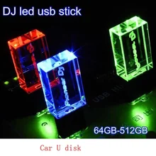 Brand New USB 3.0 High Speed Writing Reading Colorful LED light pioneer Dj premium LED pendrive With Box 16GB 32GB 64GB 128GB
