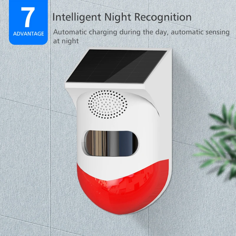 Tuya-sensor de Sirene de Alarme Impermeável ao ar Livre Sensor de Som sem Fio Smart Life Home Security Systems Alexa Google Ifttt 130db 10 ar livre, Sensor de som sem fio,