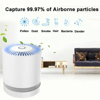 

Air Cleaner Hepa Cleaner Air Purifier Modern Fashion AC110-240V 4W Low Noise Smog Sterilizer Indoor Office/Home