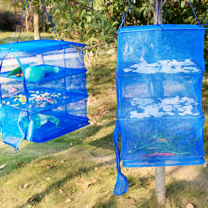 

4 Sizes Fish Net Flake Drying Fishing Net Rack Folding Mesh Hanging Non-Toxic Vegetable Dishes Hanger Dryer A228